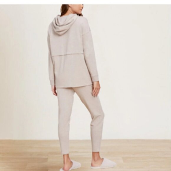 NWT Barefoot Dreams Fleece Luxe Lounge Anorak Hoodie Oatmeal Small - Picture 14 of 15